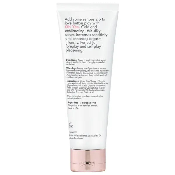 OH YES Cooling Clitoral Stimulant - Fragrance Free 1oz | 30mL  Lubes, Lotions and Accessories