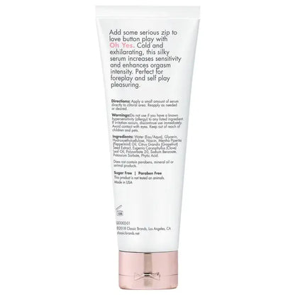 OH YES Cooling Clitoral Stimulant - Fragrance Free 1oz | 30mL  Lubes, Lotions and Accessories