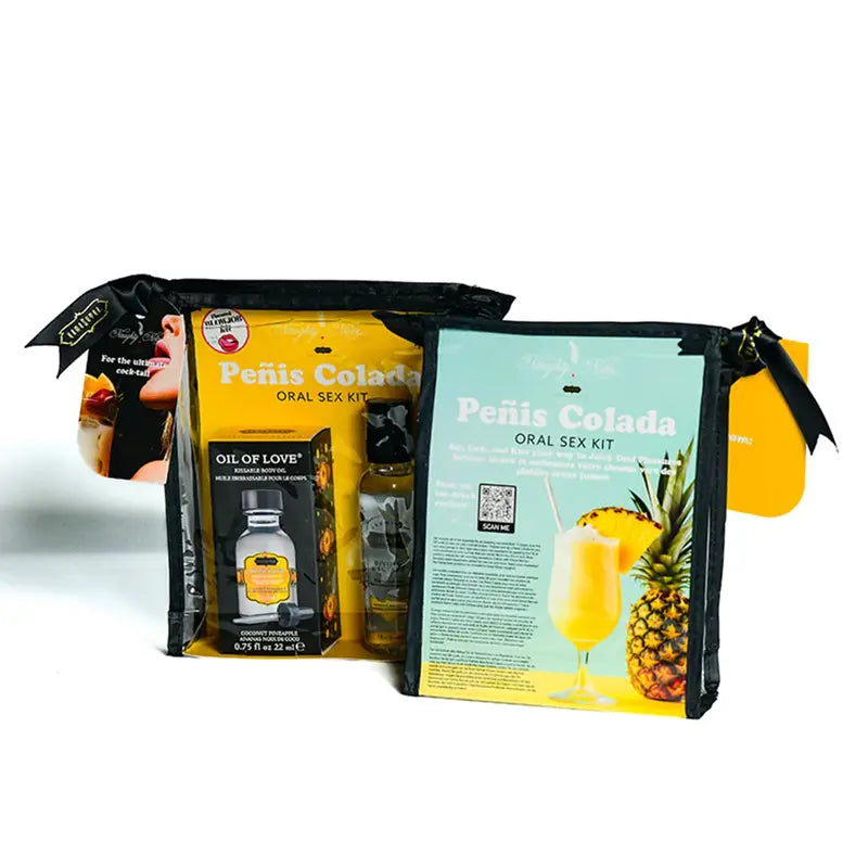 ORAL SEX COCKTAIL KIT - Penis Colada (Coconut Pineapple) 2oz Divine Nectar / .75oz Oil of Love  Lubes, Lotions and Accessories