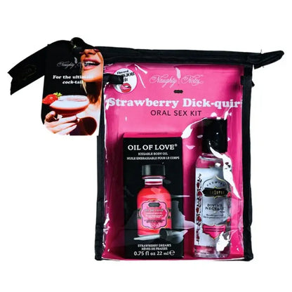 ORAL SEX COCKTAIL KIT - Strawberry Dick-quiri (Strawberry Dreams) 2oz Divine Nectar / .75oz Oil of L  Lubes, Lotions and Accessories
