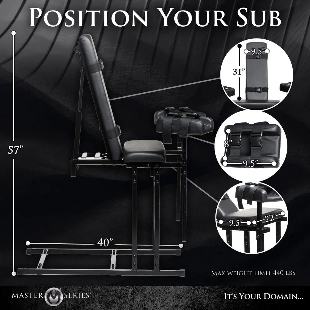 Obedience Adjustable Bondage Chair Versatile BDSM Furniture for Premium Restraint Play  Bondage Chair