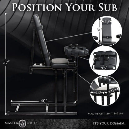 Obedience Adjustable Bondage Chair Versatile BDSM Furniture for Premium Restraint Play  Bondage Chair