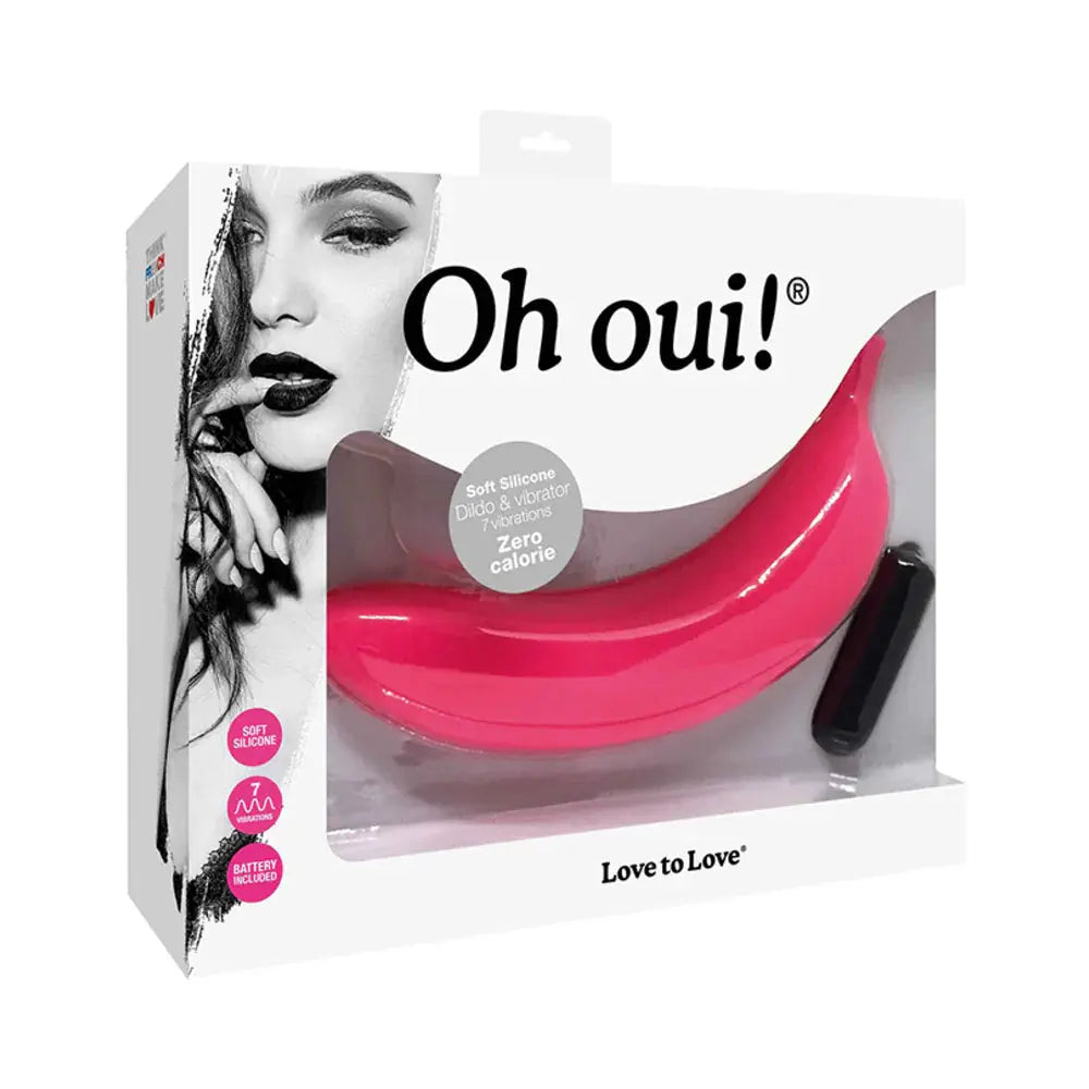 Oh Oui Silicone Banana Vibrator Sex Toy for women Pink  Clitoral Stimulators