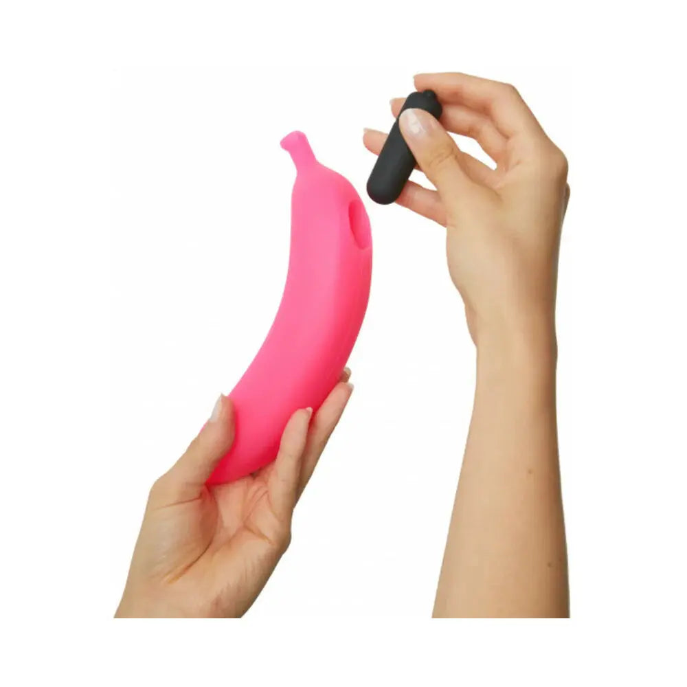 Oh Oui Silicone Banana Vibrator Sex Toy for women Pink  Clitoral Stimulators