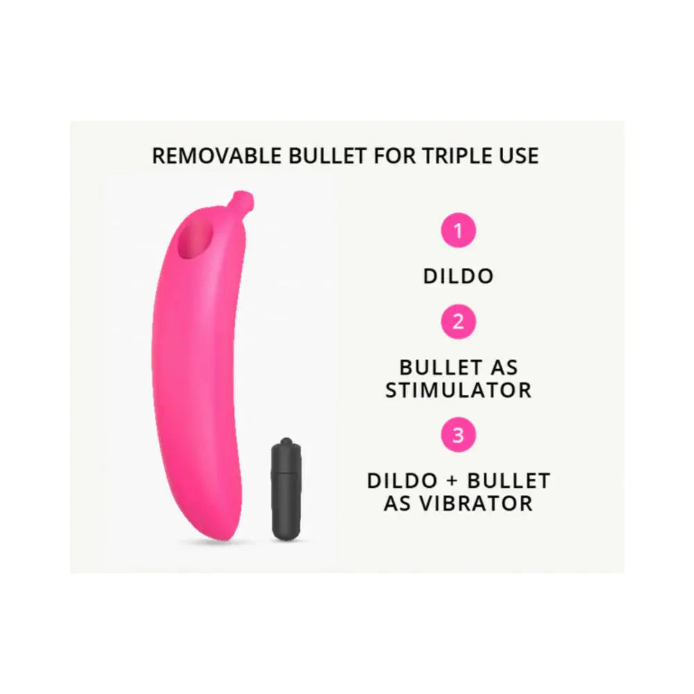 Oh Oui Silicone Banana Vibrator Sex Toy for women Pink  Clitoral Stimulators