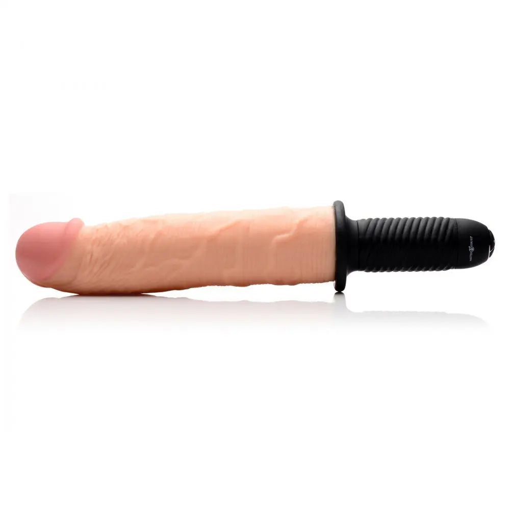 Onslaught 13 Mode XXL Giant Vibrating Dildo Thruster - Flesh  Vibrating Toys