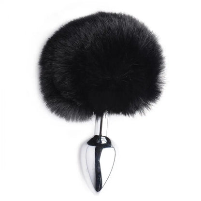 Onyx Bunny Tail Anal Plug  BDSM Pet Play Anal Plug