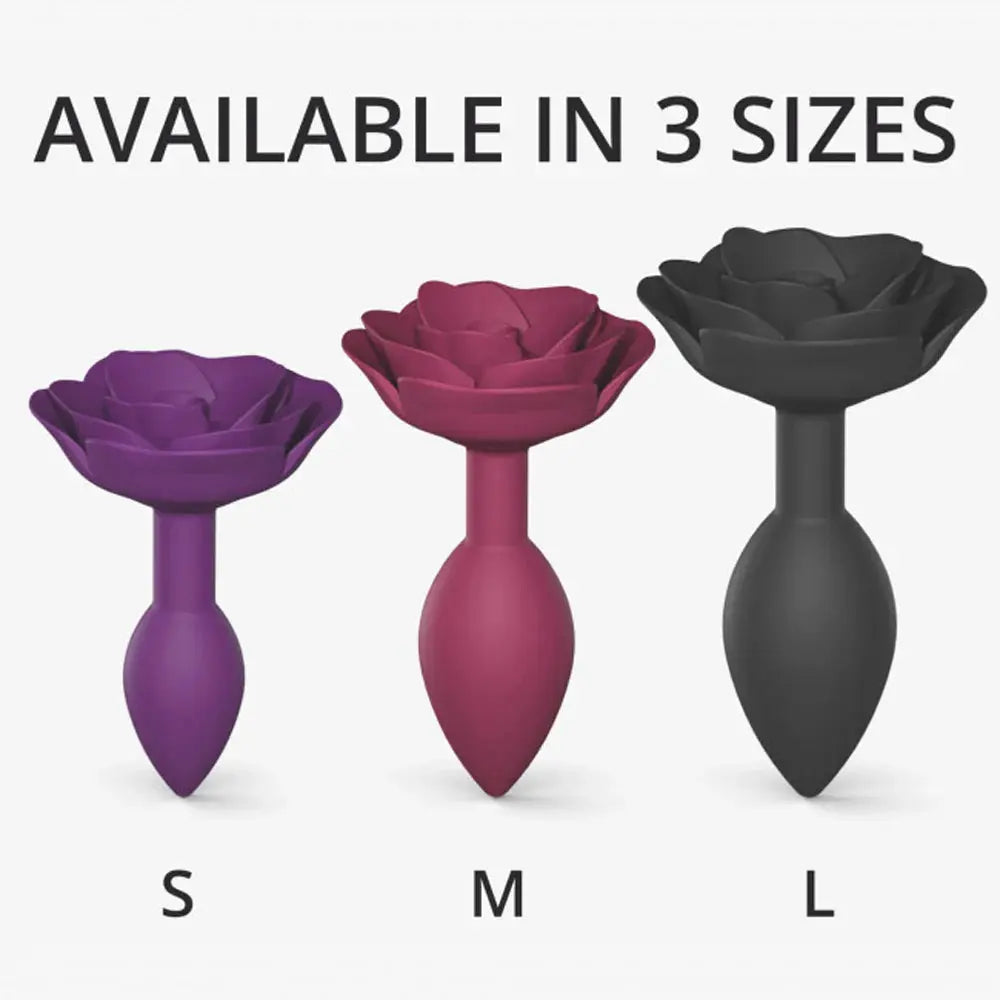 Open Roses Silicone Anal Plug Plum Star Medium  Anal Plug Sex Toy