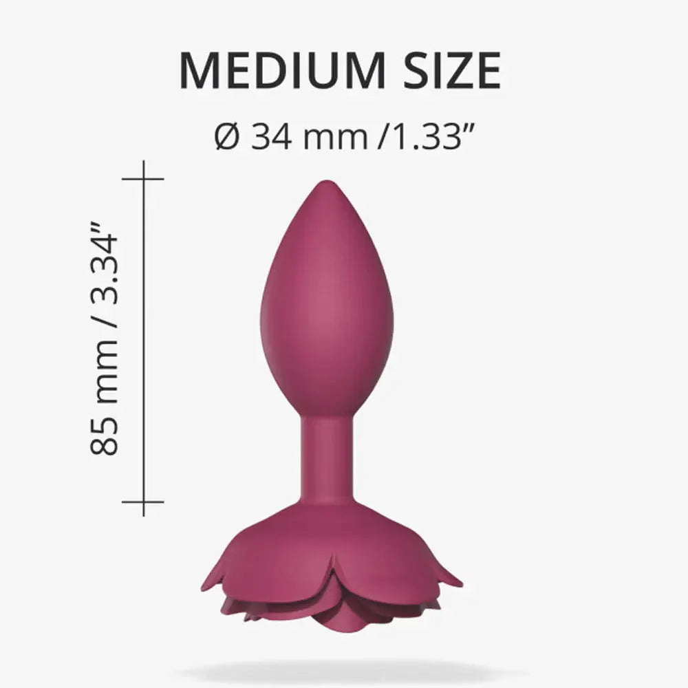 Open Roses Silicone Anal Plug Plum Star Medium  Anal Plug Sex Toy
