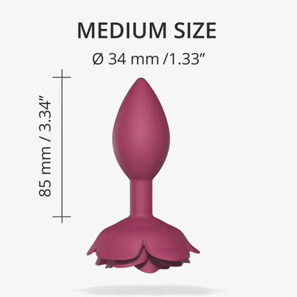 Open Roses Silicone Anal Plug Plum Star Medium  Anal Plug Sex Toy