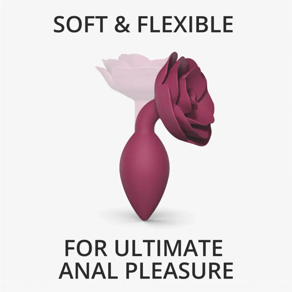 Open Roses Silicone Anal Plug Plum Star Medium  Anal Plug Sex Toy