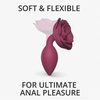 Open Roses Silicone Anal Plug Plum Star Medium  Anal Plug Sex Toy