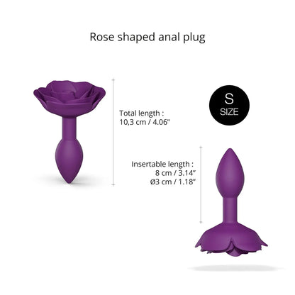 Open Roses Silicone Anal Plug Purple Rain Small  Anal Plug Sex Toy