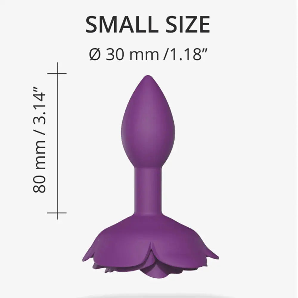 Open Roses Silicone Anal Plug Purple Rain Small  Anal Plug Sex Toy
