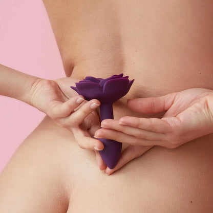 Open Roses Silicone Anal Plug Purple Rain Small  Anal Plug Sex Toy