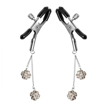 Ornament Adjustable Nipple Clamps with Jewel Accents  Nipple and Clit Toys