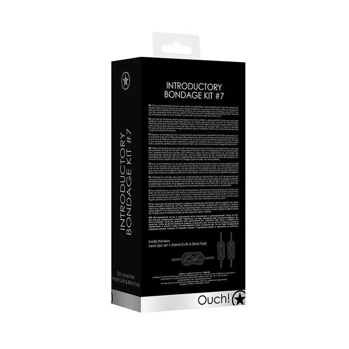 Ouch! 2-Piece Introductory Bondage Kit Black Lace Beginner BDSM Kit  Bondage Kits