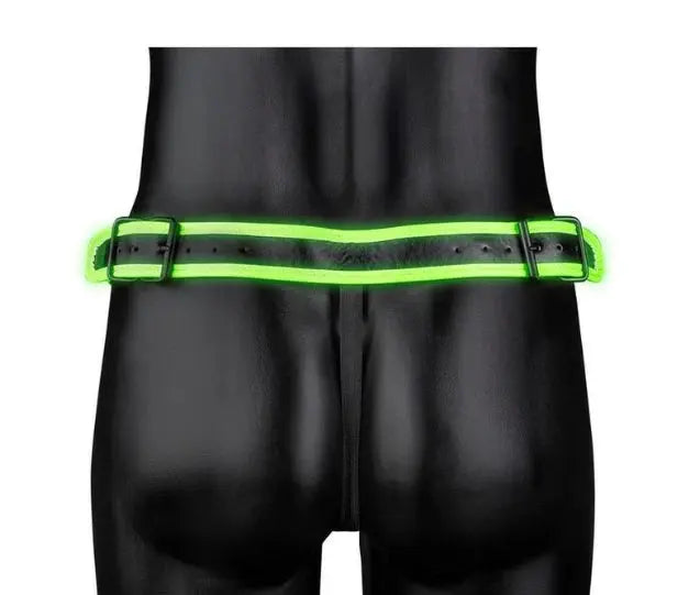 Ouch! Glow in the Dark Buckle Jock Strap Neon Green S/M  Men - Underwear