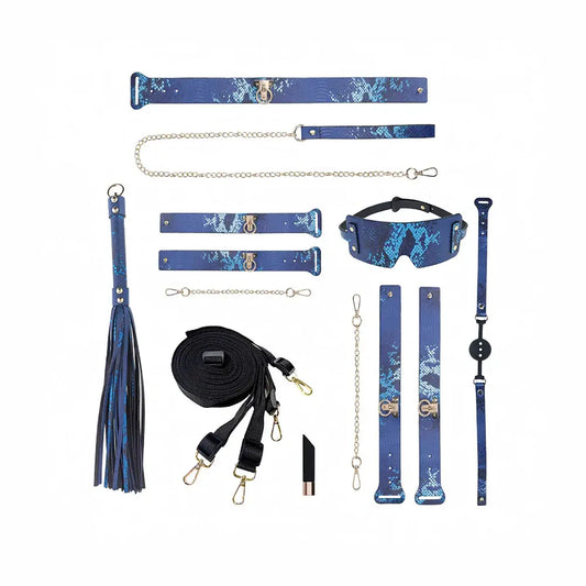 Ouch! International Florence Collection Kit with Bag Blue  Bondage Kits