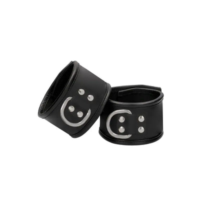 Ouch! Pain Saddle Leather Adjustable Restraint Handcuff With Padlock Black  Fetish - Cuffs & Restraints