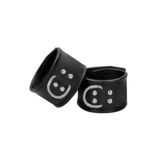 Ouch! Pain Saddle Leather Adjustable Restraint Handcuff With Padlock Black  Fetish - Cuffs & Restraints