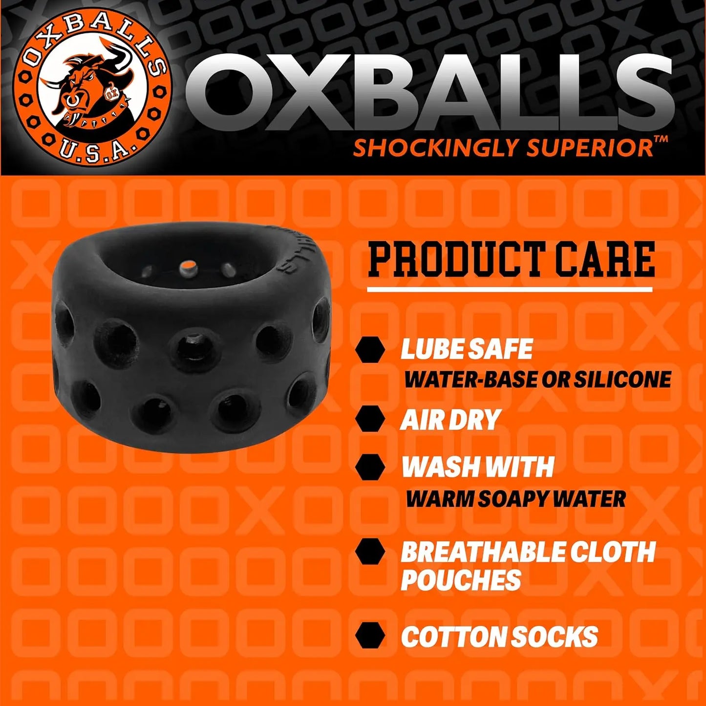 OxBalls Airballs Air Lite Light Weight Ball Stretcher Black Ice  Ball Stretcher