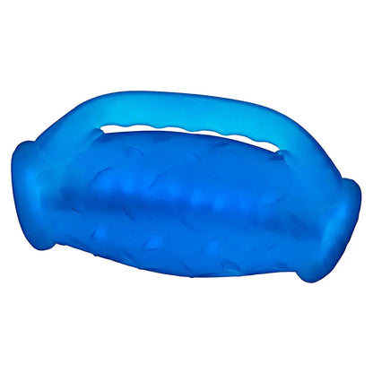 OxBalls Masterjack Double Penetration Stroker Male Masturbator - Blue Ice  Manual Stroker