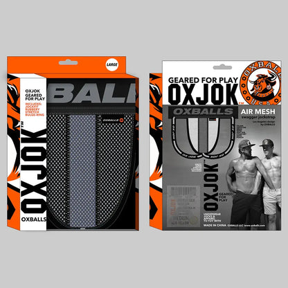 Oxballs Oxjok Airmesh Swagger Slider-Strap Jock Tar Black M  Lingerie For Him