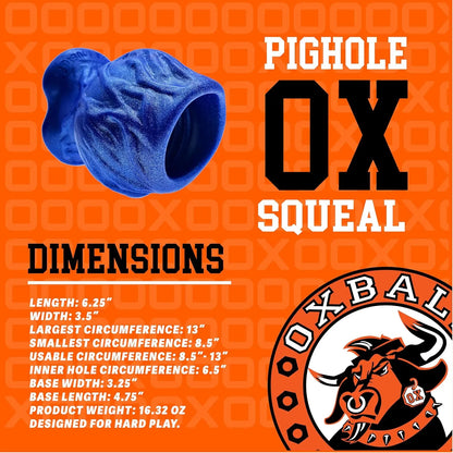 Oxballs Pighole Squeal FF Large Hollow Anal Plug - Blue  Anal Plug Sex Toy