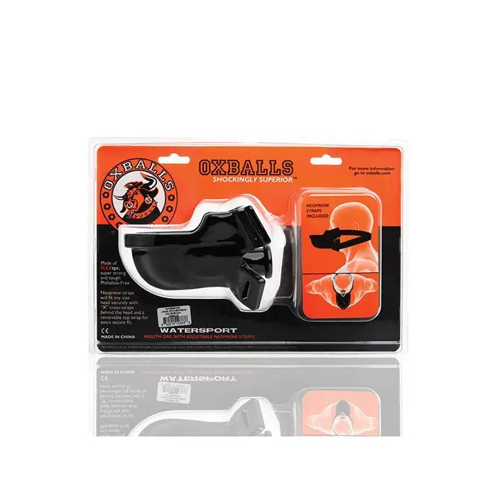 Oxballs Watersport Strap on Gag - BDSM Funnel Urinal Gag Black  Masks, Gags and Blindfolds