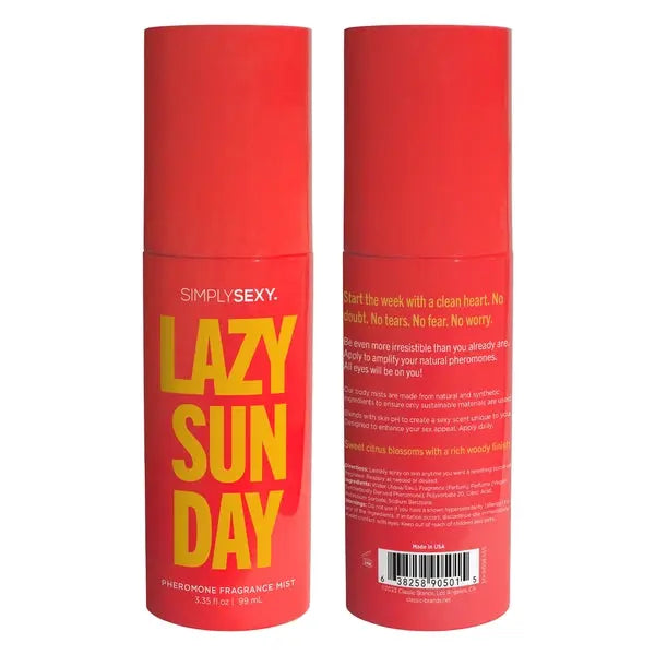 PHEROMONE BODY MIST - LAZY SUNDAY  - 3.35 floz | 99mL  Lubes, Lotions and Accessories