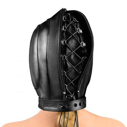 Padded BDSM Hood Luxury Leather Bondage Hood - Medium / Large  Bondage Hood
