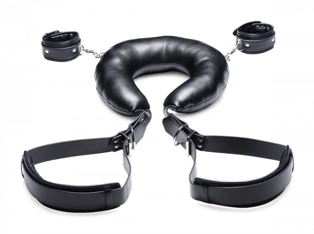 Padded Thigh Sling with Bondage Wrist Cuffs  Restraints and Cuffs