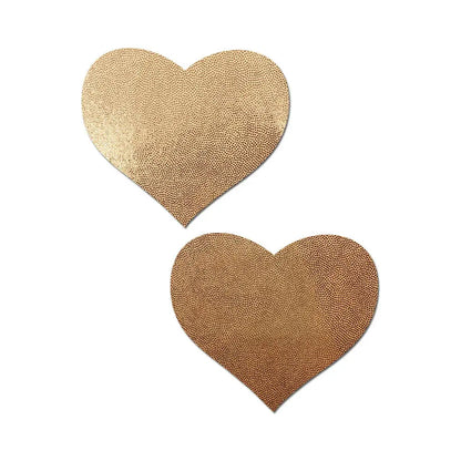 Pastease Love: Liquid Rose Gold Heart Nipple Pasties  Lingerie - Pasties and Tassels
