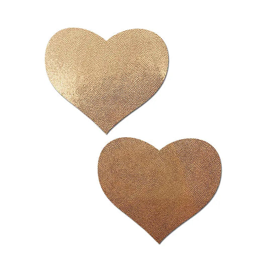 Pastease Love: Liquid Rose Gold Heart Nipple Pasties  Lingerie - Pasties and Tassels