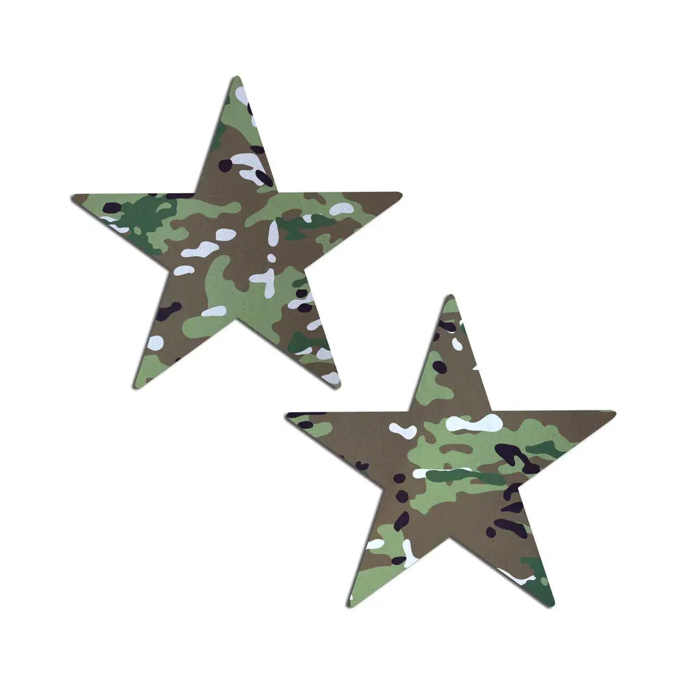 Pastease Nautical Star: Military Multi-Cam Camoflauge Nipple Pasties  Lingerie - Pasties and Tassels