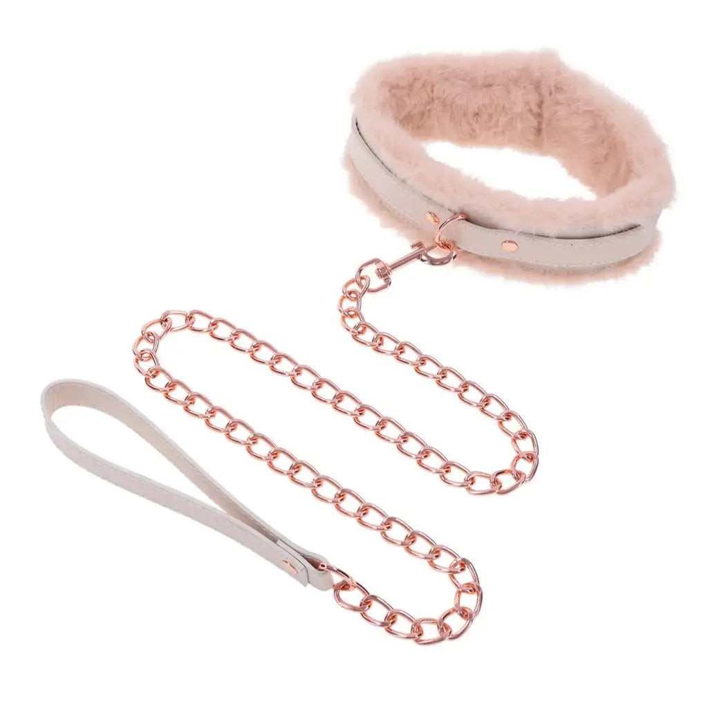 Peaches ‘n CreaMe Fur BDSM Collar & Leash  Collars and Leads