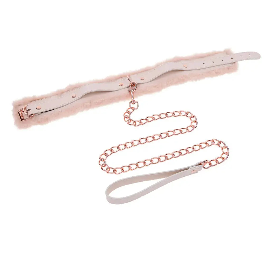 Peaches ‘n CreaMe Fur BDSM Collar & Leash  Collars and Leads