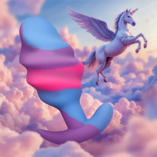 Pegasus Horn Swirl Silicone Butt Plug – Large  Anal Plug Sex Toy