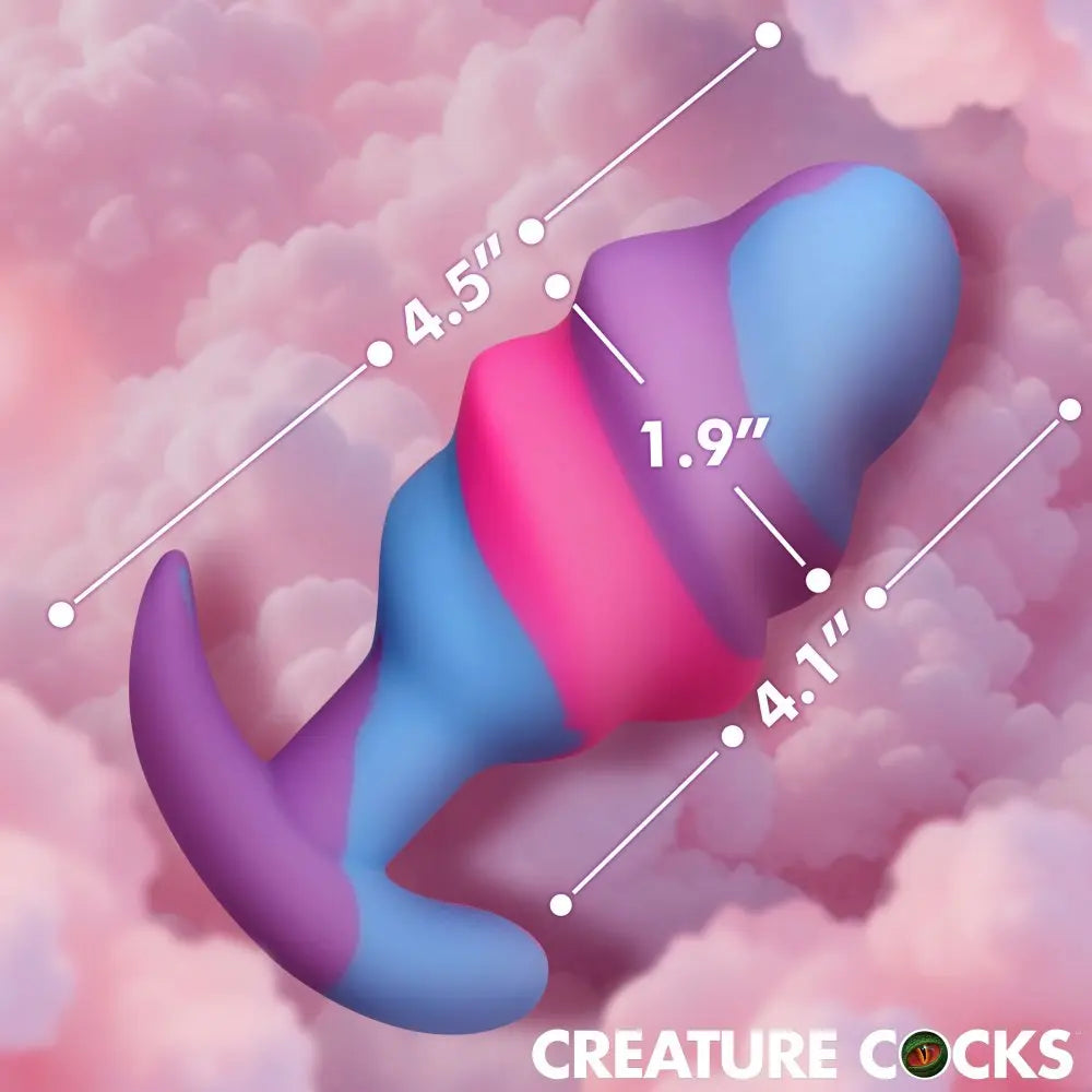 Pegasus Horn Swirl Silicone Butt Plug – Large  Anal Plug Sex Toy