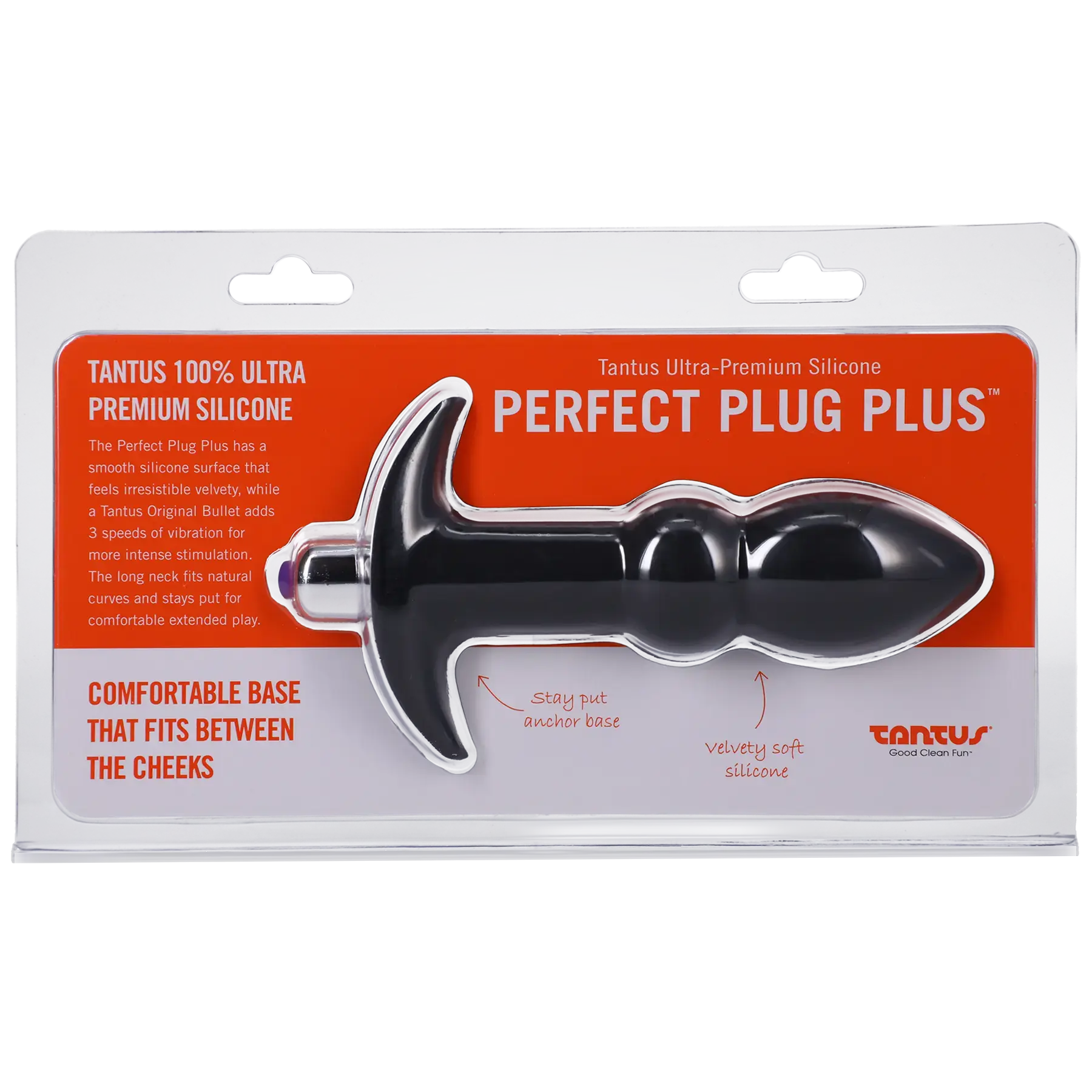 Perfect Plug Plus Vibe Black - Vibrating Anal Plug with Wide Base  Anal Plug Sex Toy