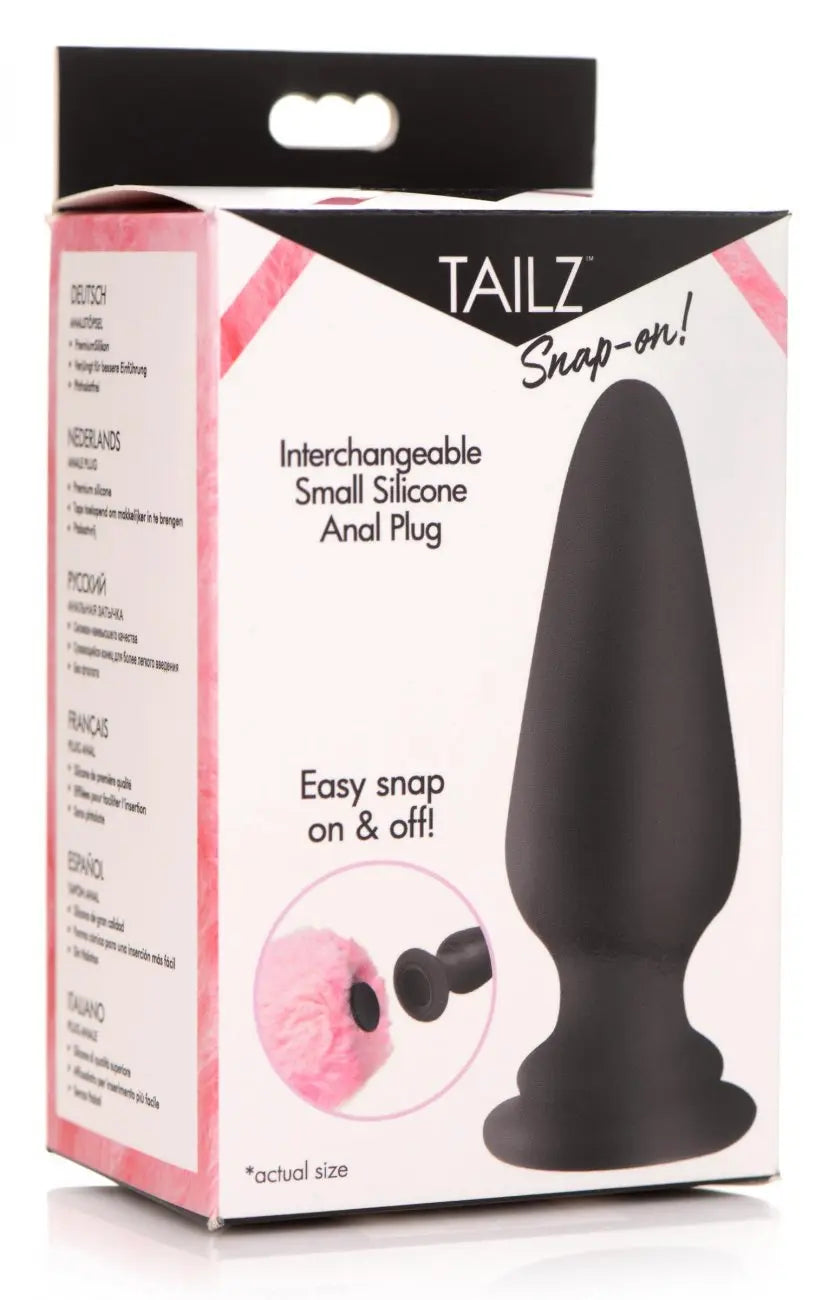 Pet Play Butt Plug Sex Toy Interchangeable Tail Anal Plug Silicone - Small  Anal