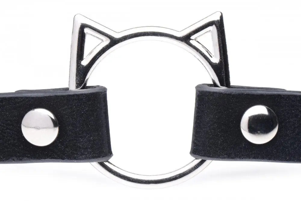 Pet Play Kinky Kitty Ring Slim BDSM Choker Bondage Cat Collar  Fetish Clothing and Lingerie