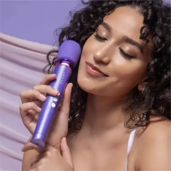 Petite Rechargeable Wand Massager - Violet  Wand Vibrator