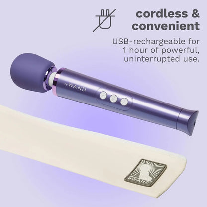 Petite Rechargeable Wand Massager - Violet  Wand Vibrator