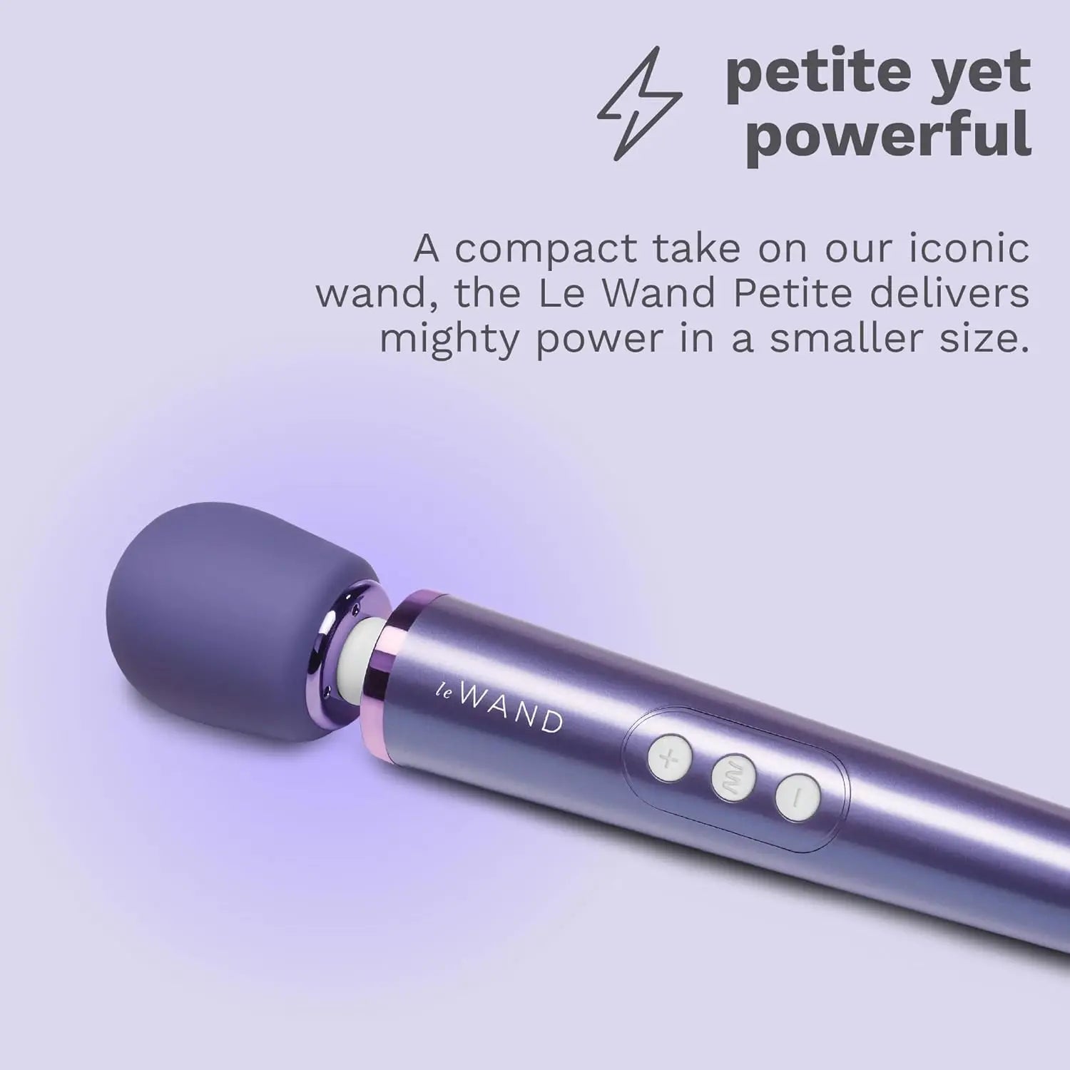 Petite Rechargeable Wand Massager - Violet  Wand Vibrator