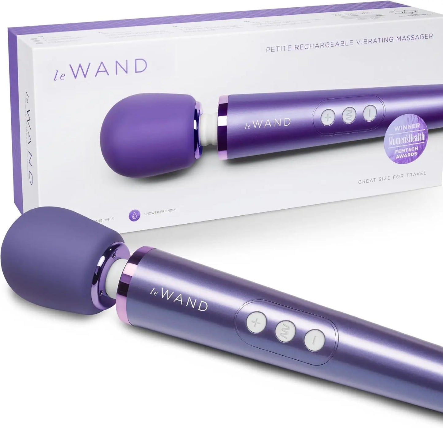 Petite Rechargeable Wand Massager - Violet  Wand Vibrator