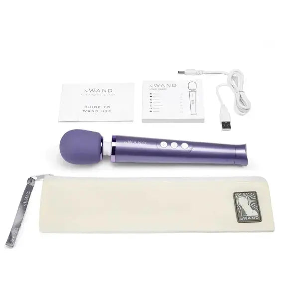 Petite Rechargeable Wand Massager - Violet  Wand Vibrator