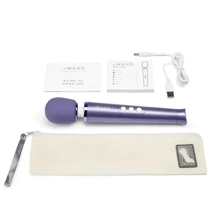 Petite Rechargeable Wand Massager - Violet  Wand Vibrator