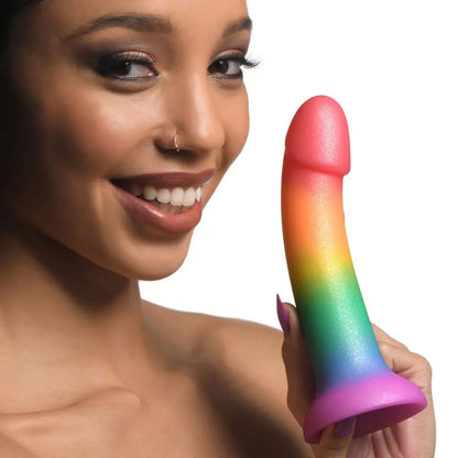 Phallic Rainbow Silicone Dildo  Suction Cup Dildos